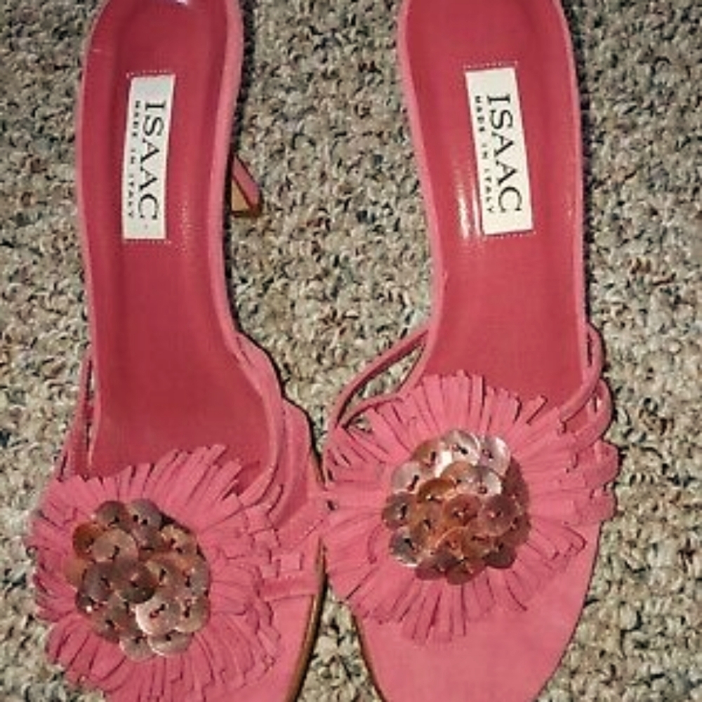 Isaac Made in Italy Pink Sandle  Size 7 1/2